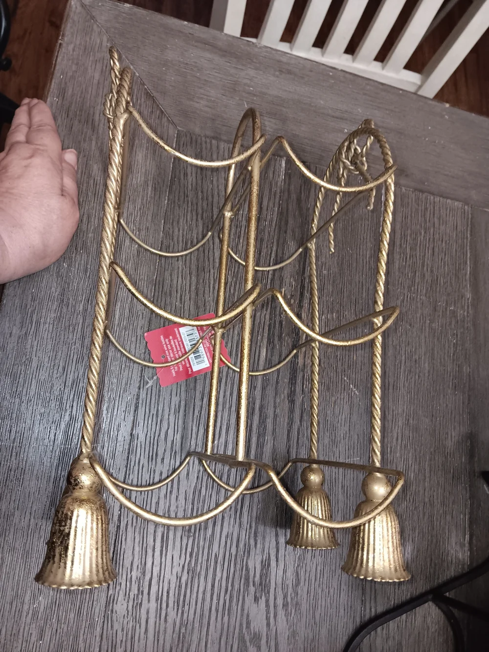Ashland Gold Decorative Wine Bottle Holder Rack